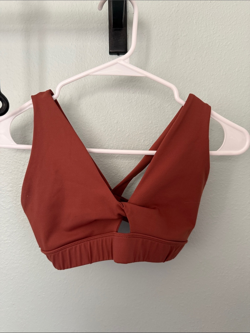 Tiger Friday Brown Twist-Front Sports Bra
